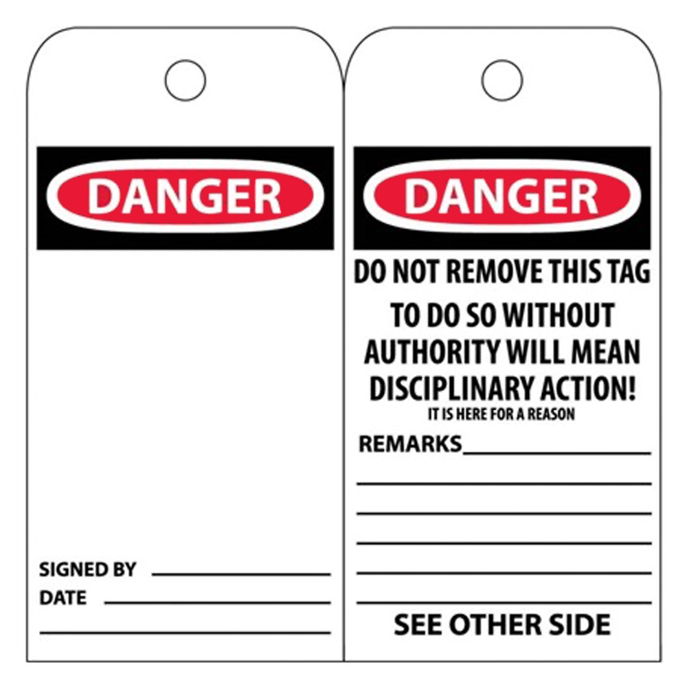 DANGER Heading Only Tags | Shop Safety Signs | Safety Supplies and ...